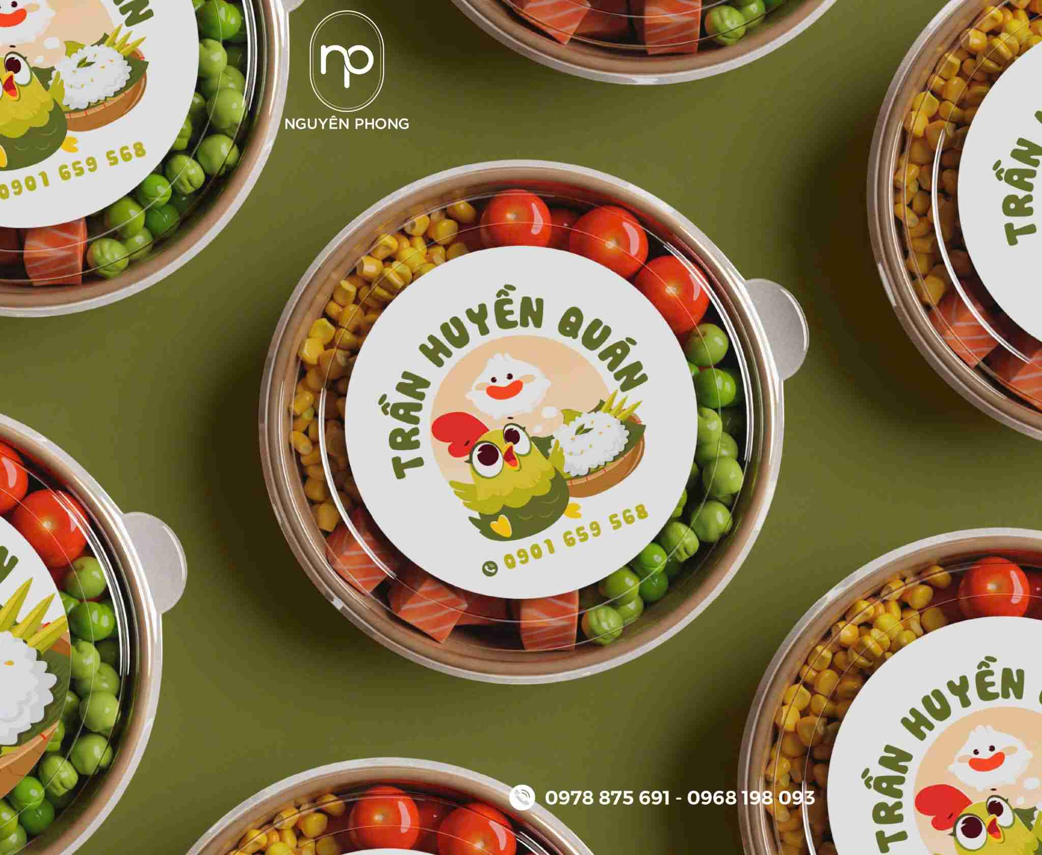Mẫu sticker đồ ăn ấn tượng
